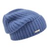 Kašmírová objemná modrá čiapka od Seeberger - Big Beanie Cashmere