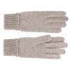 Dámske béžové rukavice - Fiebig vlna a kašmír