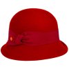 Dámsky červený Cloche klobúk - Nanni