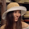 Dámsky nekrčivý slamený klobúk s veľkou bavlnenou krempou - Marone