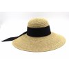 Dámsky nekrčivý slamený klobúk s veľkou krempou - Marone