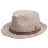 Luxusný nekrčivý hnedý klobúk Trilby - ručne šitý, UV faktor 80 - Mayser Dillon