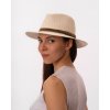Nekrčivý svetlo béžový letný klobúk – celulóza s koženým pásikom | Carlsbad Hat