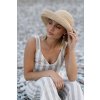 Dámsky slamený klobúk Croche s veľkou tvarovateľnou krempou - Zelda