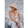 Dámsky slamený klobúk Croche s veľkou tvarovateľnou krempou - Zelda