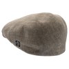 Bekovka Edward – hnedá chambray čiapka z organického ľanu a merino vlny