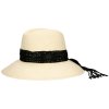 Claudette – letná klobúk z pravej panamy s háčkovanou stuhou