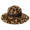 Claudette - leopardý dámsky klobúk Borsalino s hnedou stuhou - Limitovana kolekcia