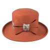 Dámsky luxusný malý škoricový francúzsky klobúčik - Fléchet