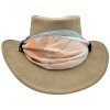 Jacaru Jillaroo Sand – dámsky klobúk z brúsenej kože so šatkou