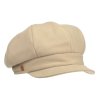 8-dielna béžová dámska bekovka od Mayser - Camila Newsboy Cap - ušné klapky