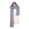 Sivá šála z panenskej vlny 30×200 cm