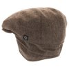 Zimná vlnená hnedá šiltovka (ucho klapky) - driver cap od CTH Ericson - Carl Sr. Herringbone Brown