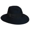 Claudette – čierny dámsky klobúk Borsalino s čiernou stuhou – Limitovaná kolekcia