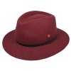 Cestovný nekrčivý vodeodolný červený klobúk Mayser - Mathis Mayser