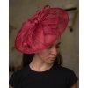 Fascinátor červený - ozdoba do vlasov