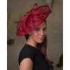Fascinátor červený - ozdoba do vlasov