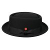 Plstený čierny klobúk porkpie - Mayser - Andy