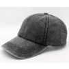 Čierna šiltovka z opranej bavlny - Baseball Cap Washed Cotton