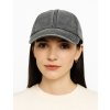Čierna šiltovka z opranej bavlny - Baseball Cap Washed Cotton