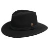Luxusný čierny klobúk Mayser so širšou Krempou - Maverick