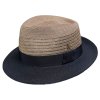 Modro béžový crushable (nekrčivý) letný klobúk Trilby - Mayser Pablito, Limitovaná kolekcia