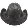 Bullhide Hardtail – kožený westernový klobúk Black