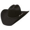 Vesternový klobúk Back Roads 6X Black – vlnený kovbojský klobúk