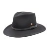 Cestovní nemačkavý voděodolný černý klobouk Mayser - Taylor Hat