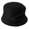 Dámsky čierny klobúk Cloche - Lina