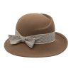 Dámský nemačkavý hnědý klobouček  - Jana