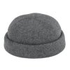 Vlnená svetlosivá čiapka Shetland melange - Docker cap - zimná vlnená čiapka