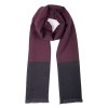 Dvojfarebná vlnená šatka Ma.Al.Bi. – vínová a grafitová, 35×180 cm