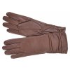 Dámske hnedé kožené rukavice s prešívaním - Seeberger