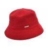 Bucket hat - zimný červený vlnený klobúčik - Seeberger