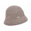 Bucket hat - zimný béžový vlnený klobúčik - Seeberger
