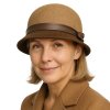 Dámsky béžovohnedý klobúk Cloche - Patricia