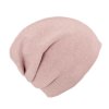 Dámska kašmírová čiapka ružová – vzadu zriasnená