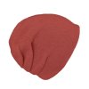 Zateplená dvojvrstvová pletená kašmírová červená unisex čiapka od Fiebig