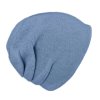 Zateplená dvojvrstvová pletená kašmírová modrá unisex čiapka od Fiebig