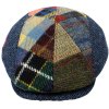 Pánska zimná vlnená bekovka - Fiebig - Harris Tweed (patchwork)