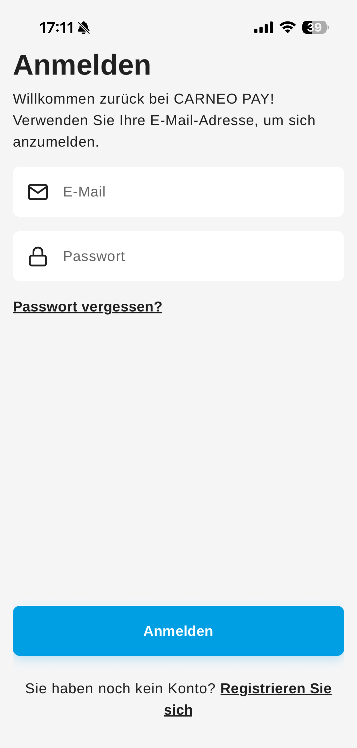 Kontoanmeldung