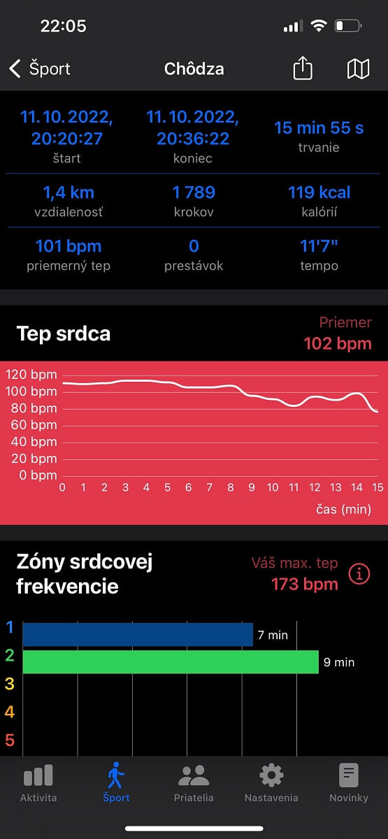 Monitorování průběhu sportovních aktivit