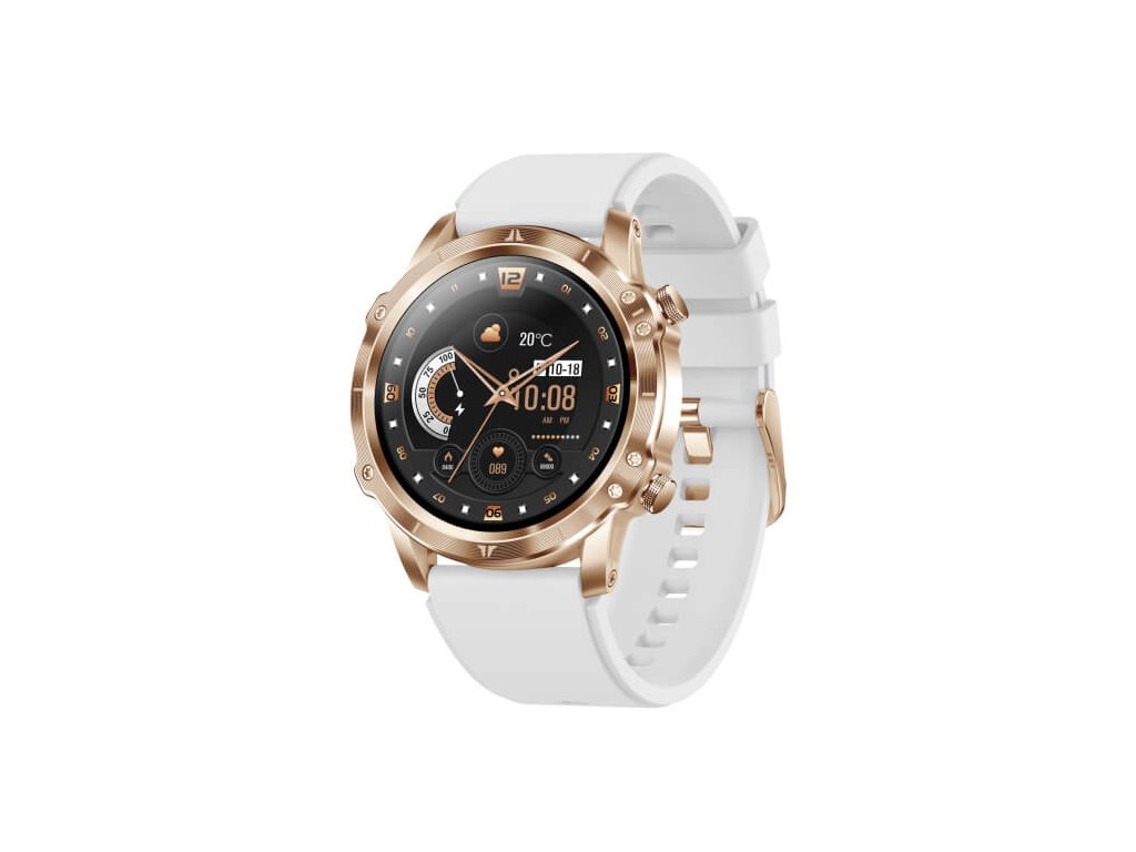 Chytré hodinky Carneo Adventure HR+ zlaté boční levý pohled