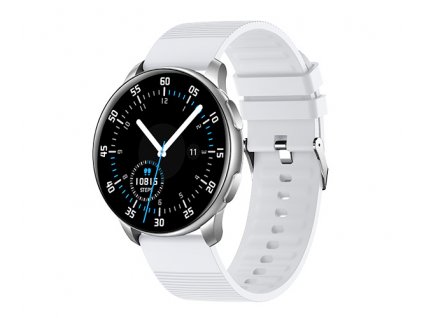 Chytré hodinky Carneo Gear Essential stříbrné boční levý pohled