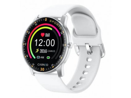 chytré hodinky CARNEO Gear+ Platinum woman stříbrné boční levý pohled