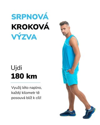 🌞 SRPNOVÁ VÝZVA: Ujdi 180 km! 📅 Trvání: 1. srpen – 31. srpen� 🎯 Cíl: Ujít 180 kilometrů� 📊 Denní průměr: cca 5,8 km denně...