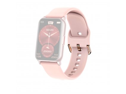 Csereszíj Carneo LuXii-hez - 20mm szilikon / rózsaszín