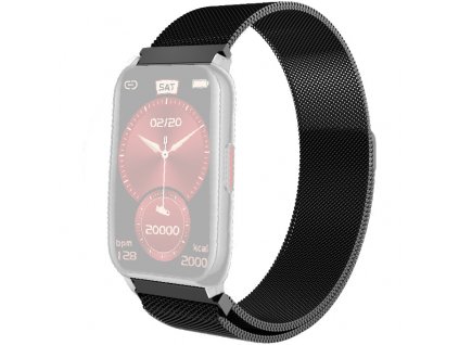 Csereszíj Carneo LuXii-hez - 20mm fekete / fém