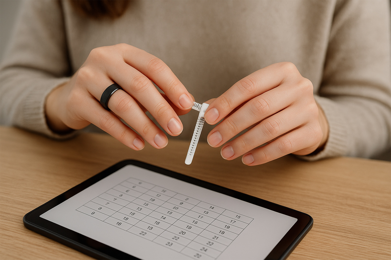 Ako si vybrať správnu veľkosť smart prsteňa pri nákupe online?